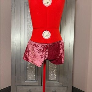 Brooks Velvet Pajama Shorts - Pink